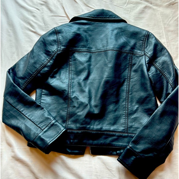 top shop leather jacket size 2 - Picture 3 of 3